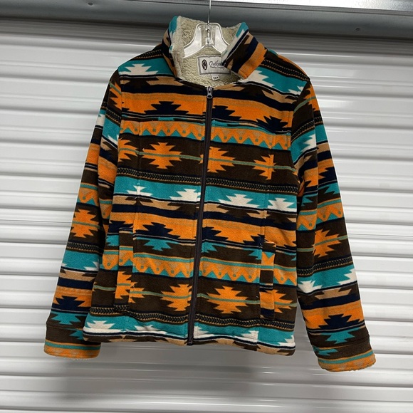 Outback Trading Company DAWN Fleece Aztec Sherpa Full Zip‎ Jacket. #236 - Picture 1 of 6